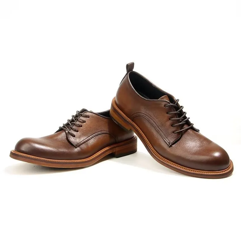 Elegant Retro Brogue Leather Dress Oxford Shoes