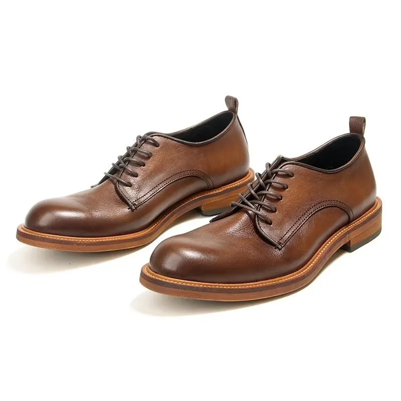 Elegant Retro Brogue Leather Dress Oxford Shoes