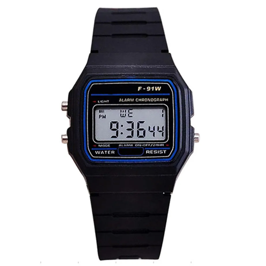 F91 Sports Children's Electronic Metal Watch Multifunctional Luminous Steel Strap Watch