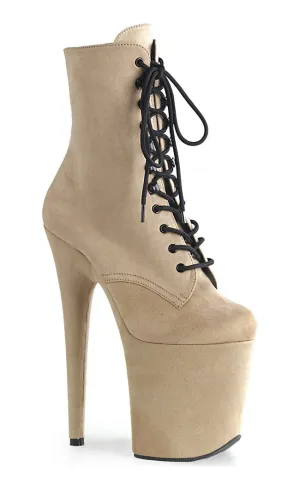 FLAMINGO-1020FS Beige Suede Ankle Boots