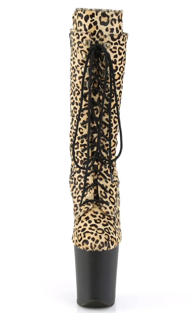 FLAMINGO-1050LP Leopard Print Mid Calf Boots