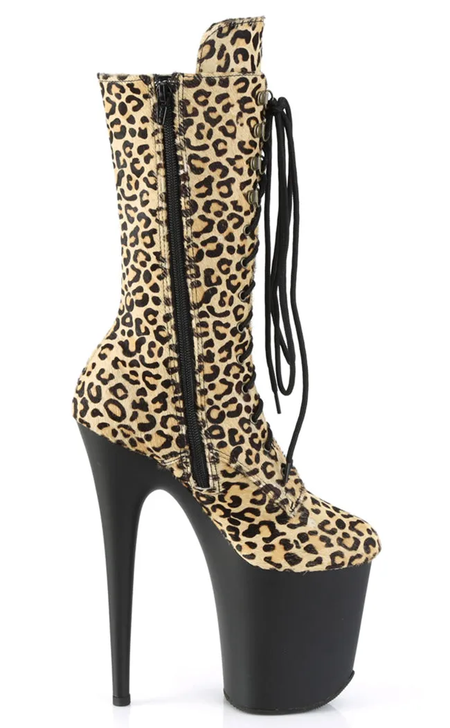 FLAMINGO-1050LP Leopard Print Mid Calf Boots