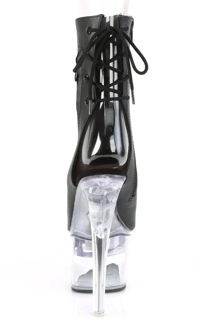 FLASHDANCE-1018-7 Black Vegan Leather Light Up Boots