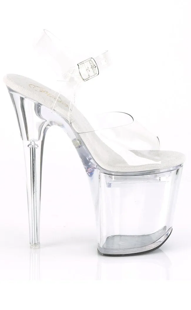 FLASHDANCE-808 Clear Light Up Platform Heels