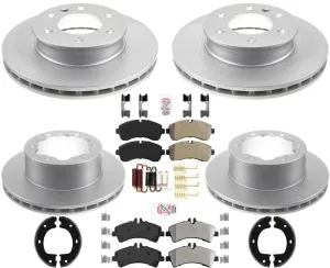 Fleet Duty Disc Brake Rotors & Pads For Sprinter 3500 2007-16 W Dual Rear Wheel