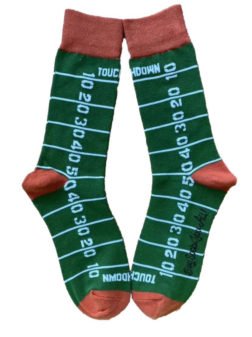 Football Field Mens Sock