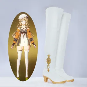 Genshin Impact Navia Race Queen Shoes Cosplay Boots