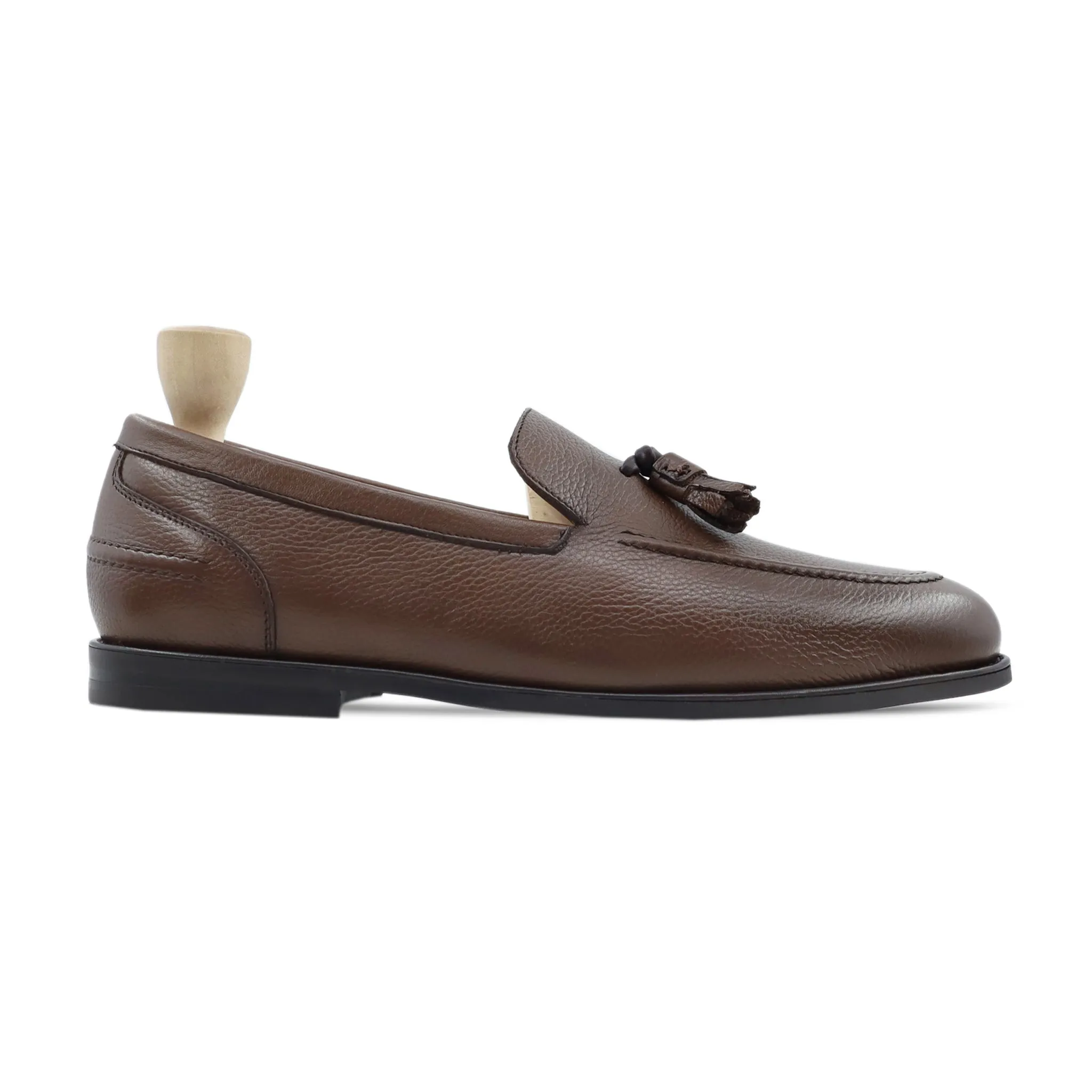 Golling - Men's Brown Pebble Grain Leather Loafer