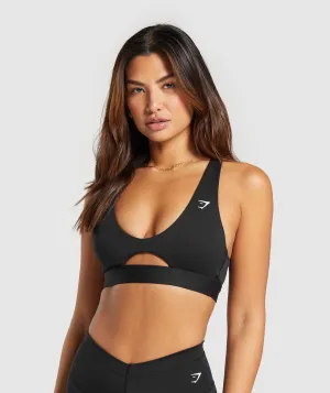 Gymshark Peek A Boo Sports Bra - Black