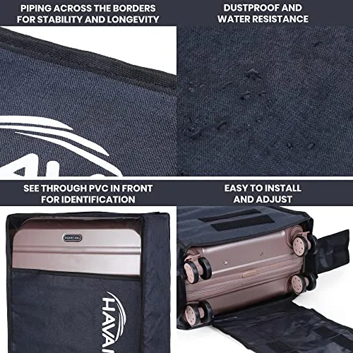 HAVAI Suitcase Storage Protector - Store your suitcase Safely (22 Inch), Navy Blue, Pack of 1