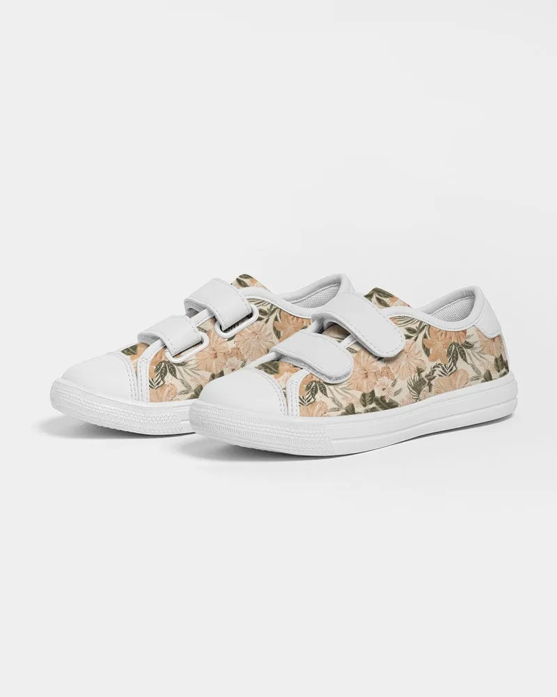 Hibiscus Floral Kids Velcro Sneaker