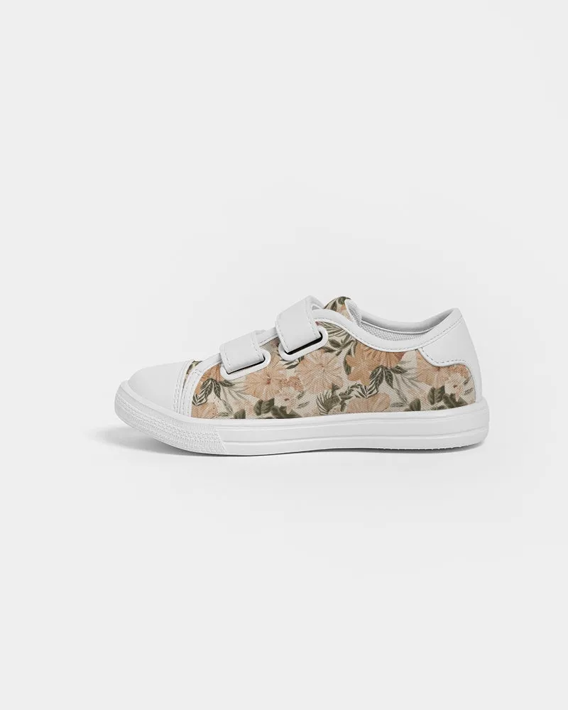 Hibiscus Floral Kids Velcro Sneaker