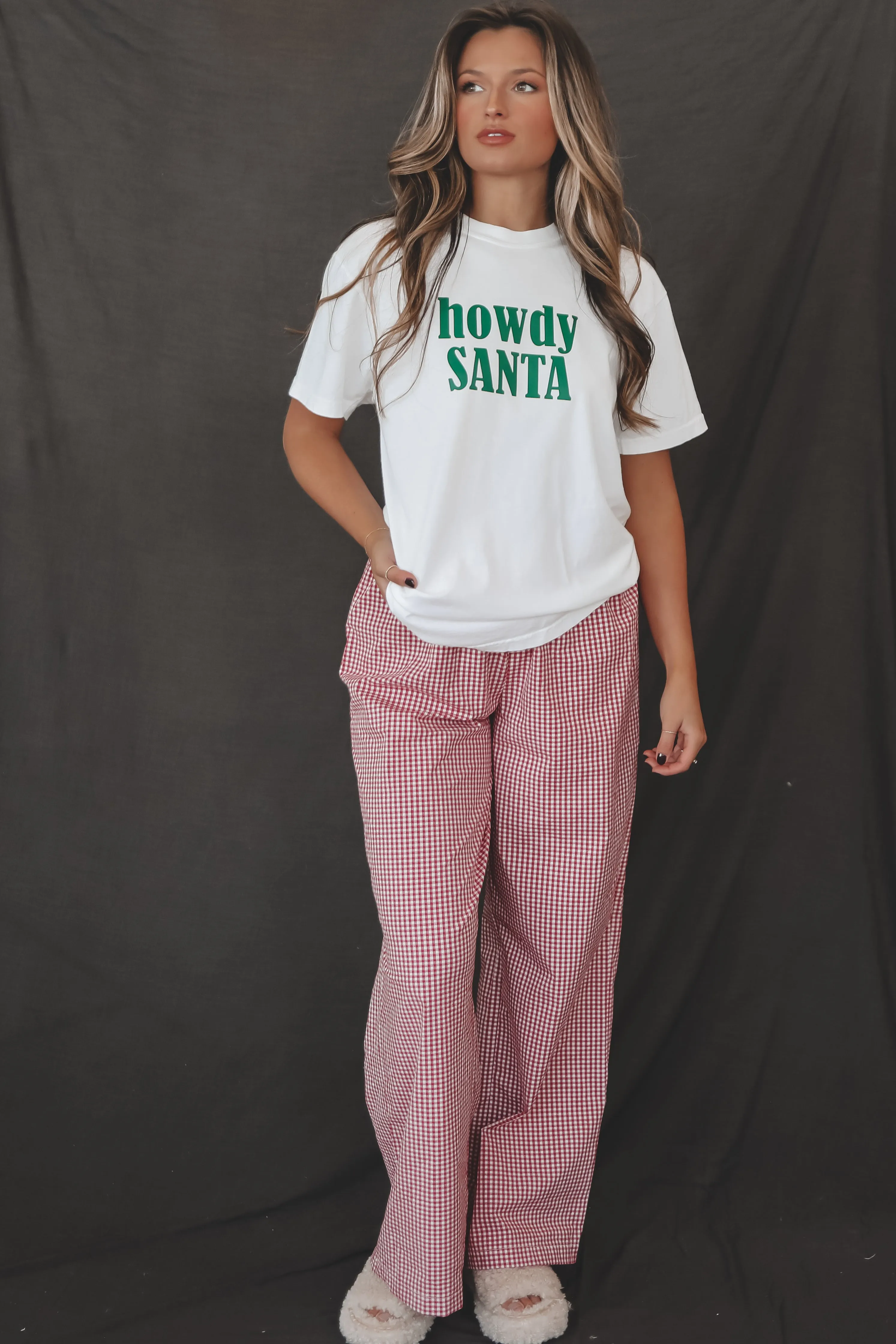 Howdy Santa Graphic Christmas Tee