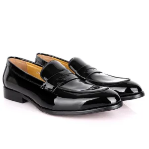 J.M Weston Black Wetlips Luxury Men's Loafers