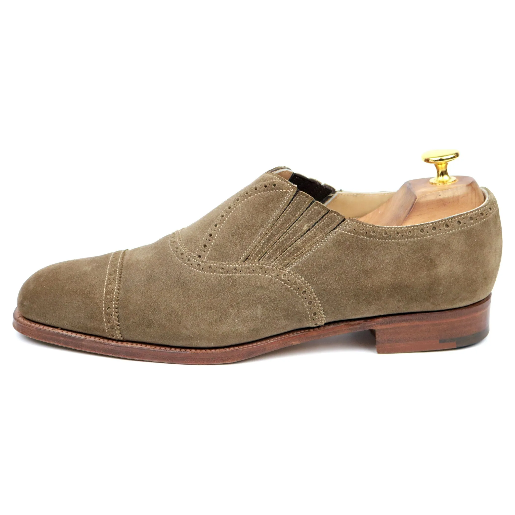 'Kibworth' Brown Suede Lazyman Brogue UK 7.5 E