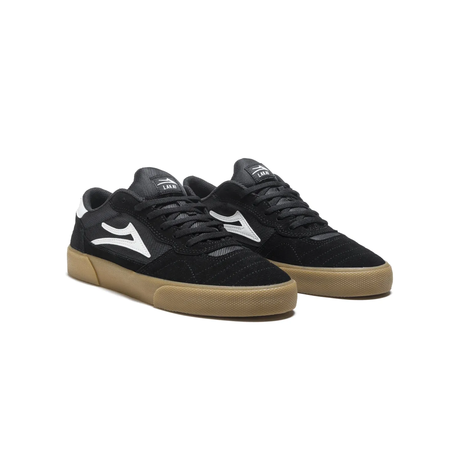 Lakai - Cambridge Suede Skateboard Shoes - Black/Gum SALE