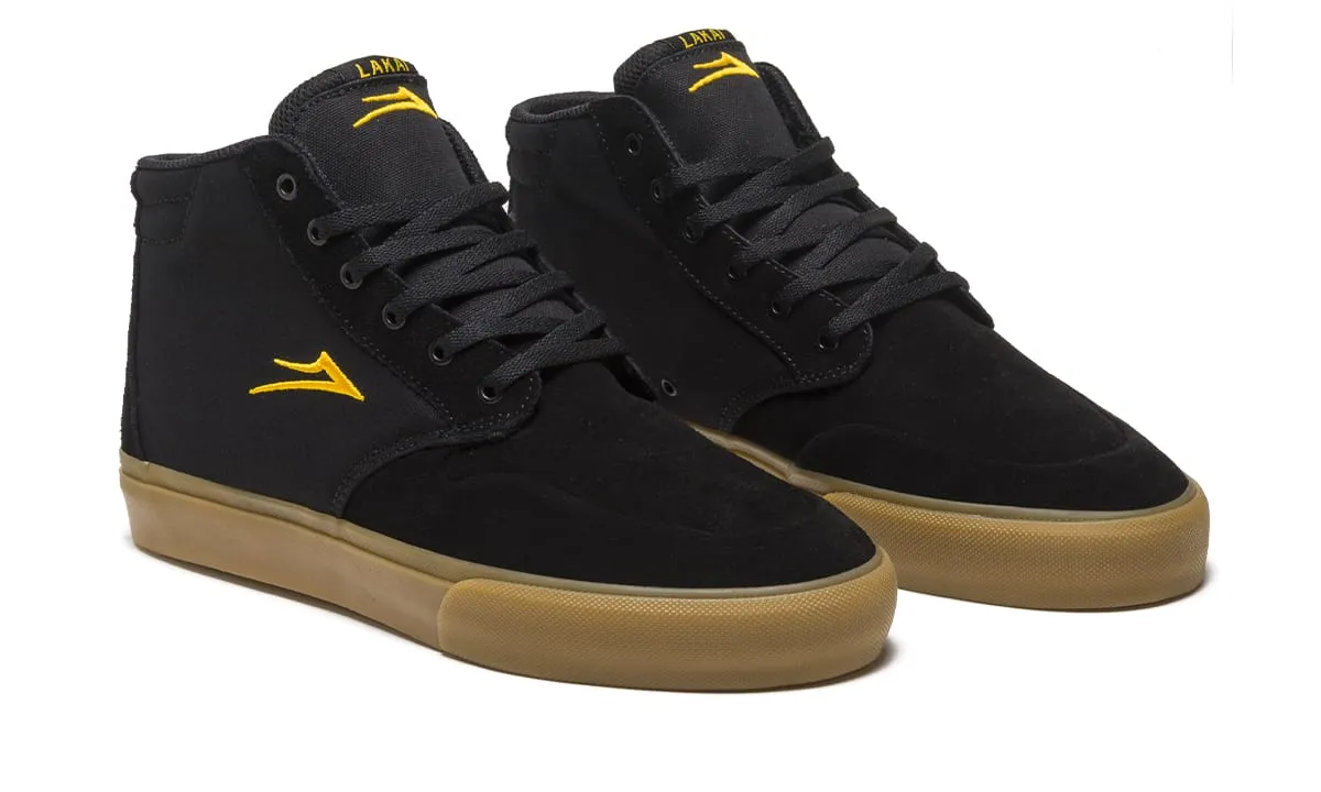 Lakai Shoes Riley 3 High - Black/Gum Suede