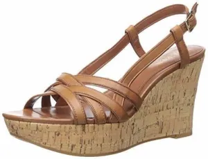 Lauren Ralph Lauren Quaylin Wedge Sandal, Polo Tan Soft Burnished Calf  (Women)