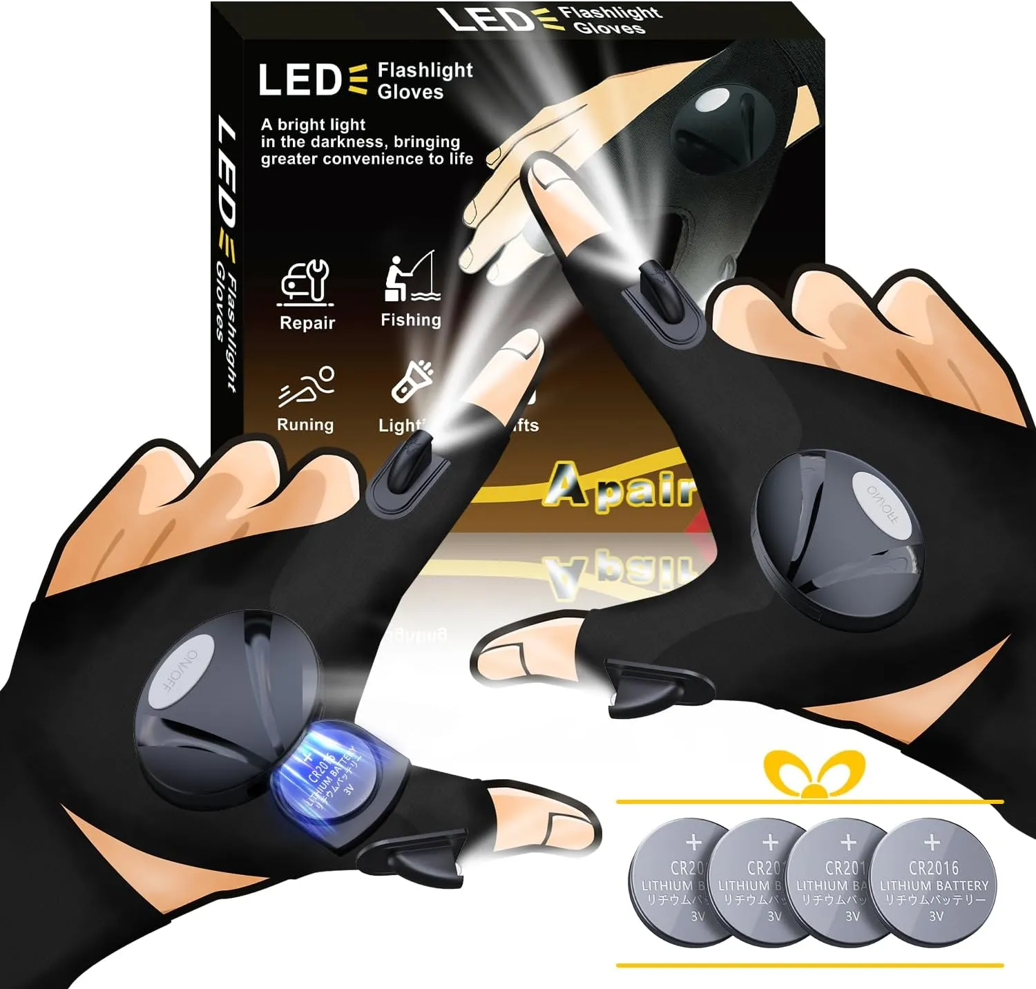 LED Flashlight Gloves