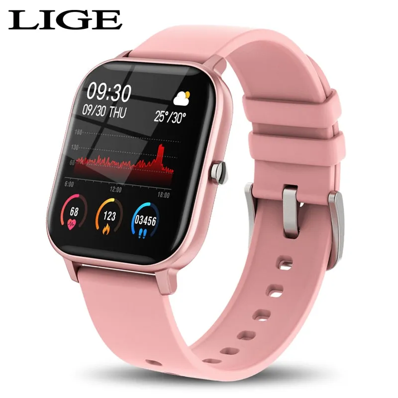 LIGE 2020 New women digital watches Waterproof sports for xiaomi iPhone Multifunctional sport electronic watch men women watch