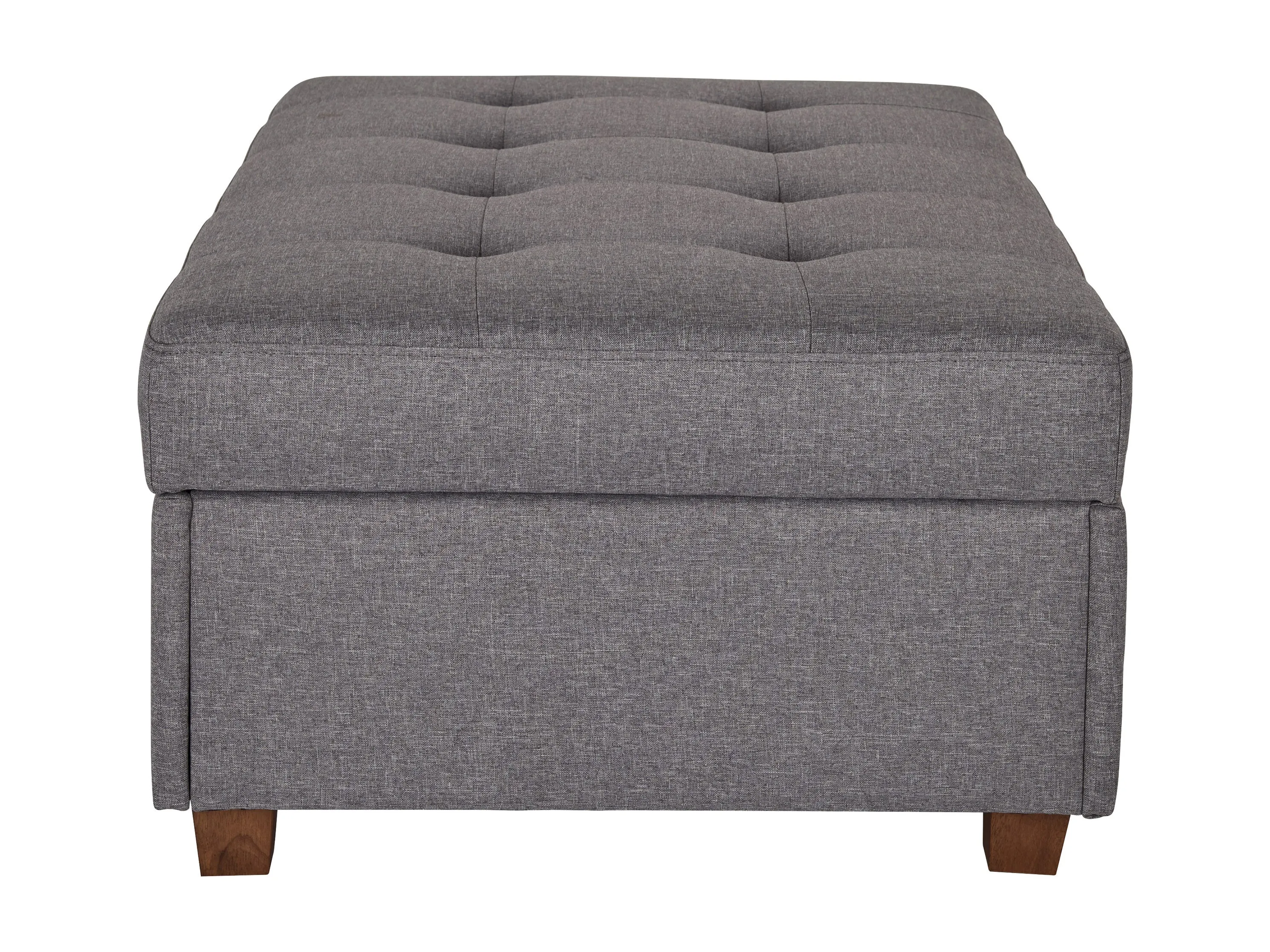 Light Grey Large Storage Ottoman