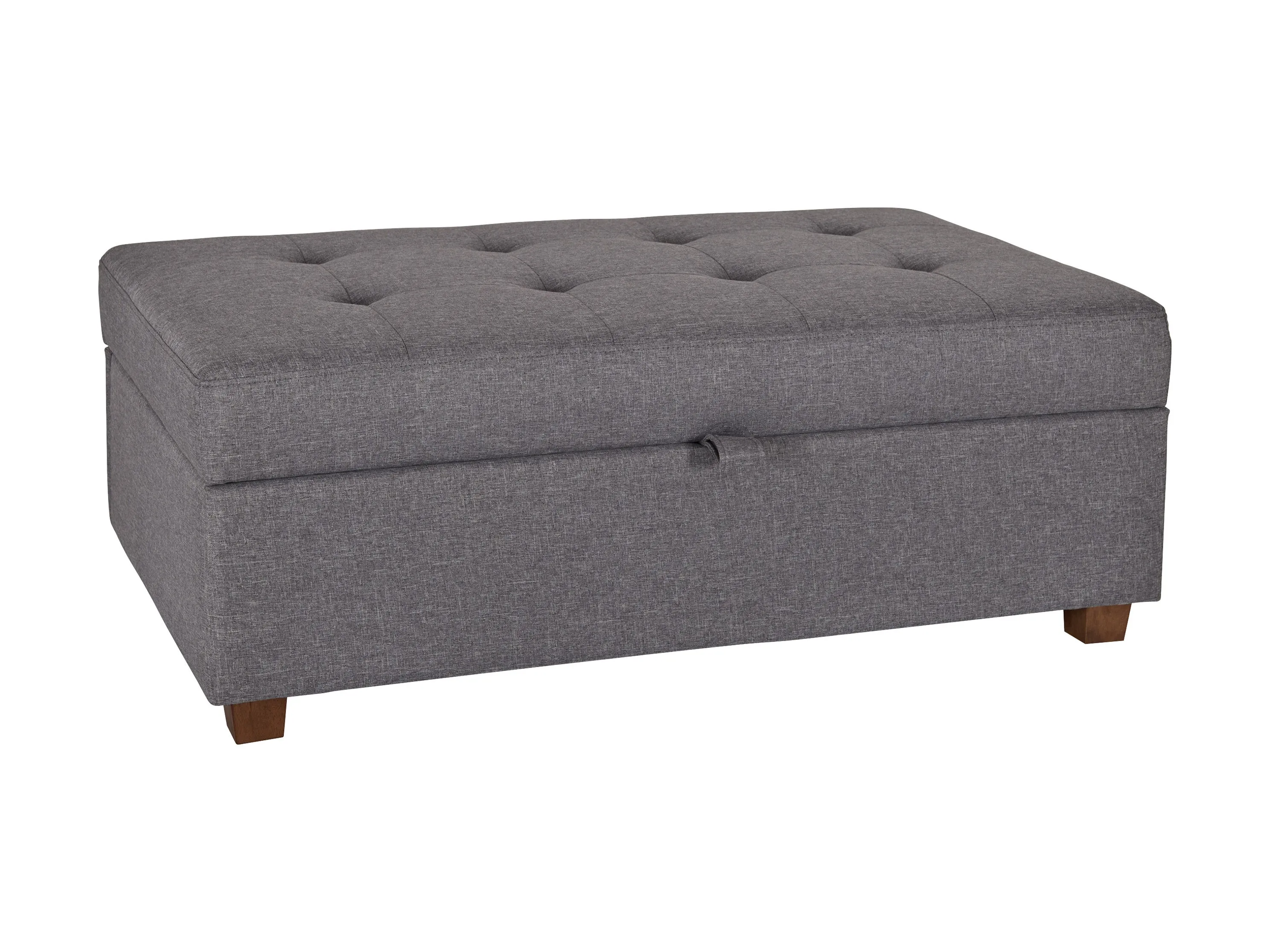 Light Grey Large Storage Ottoman