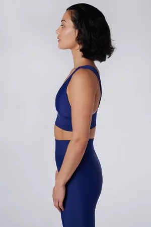 Lykke Deep Plunge Sports Bra | Recycled Nylon | Royal