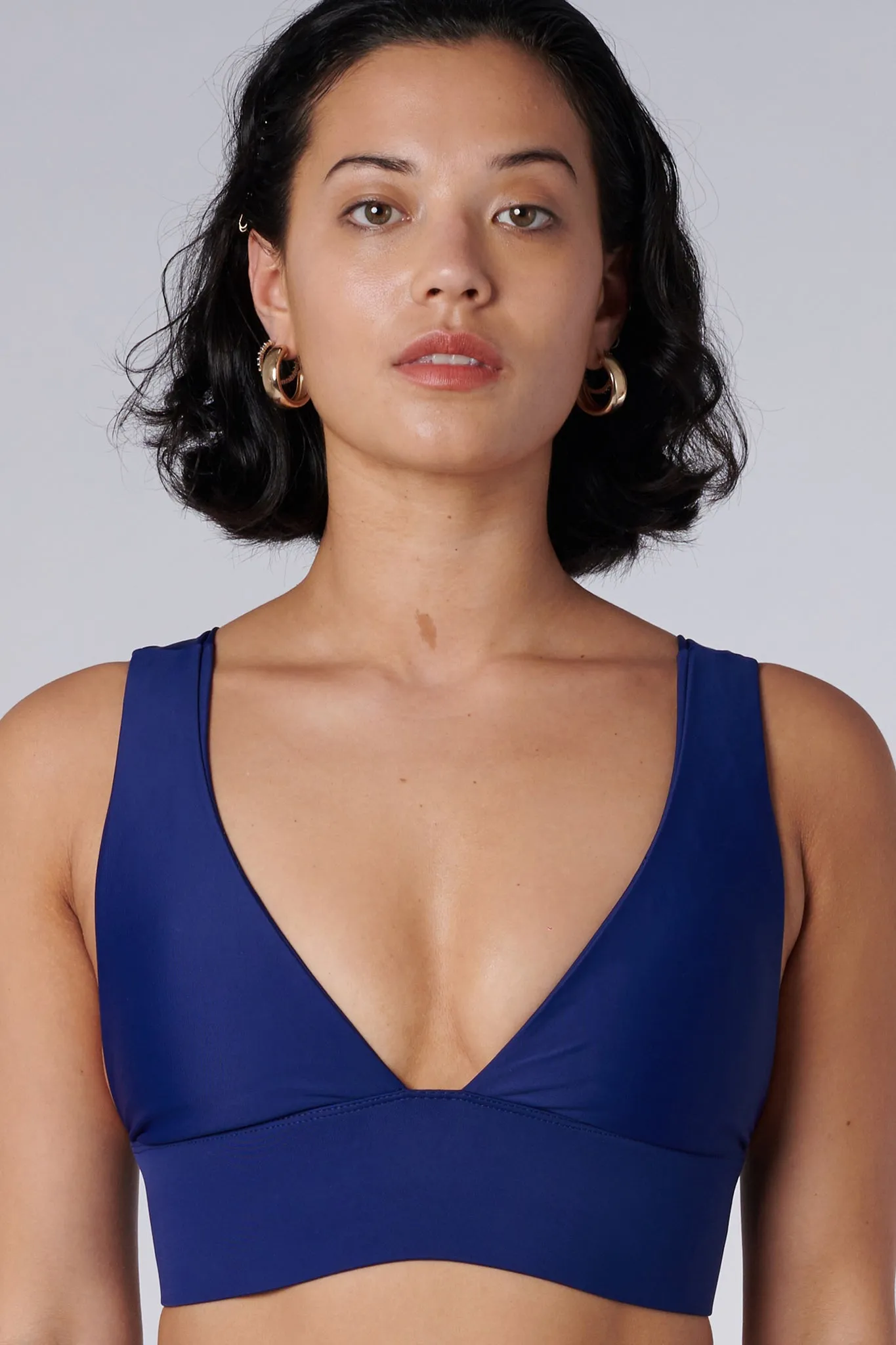 Lykke Deep Plunge Sports Bra | Recycled Nylon | Royal