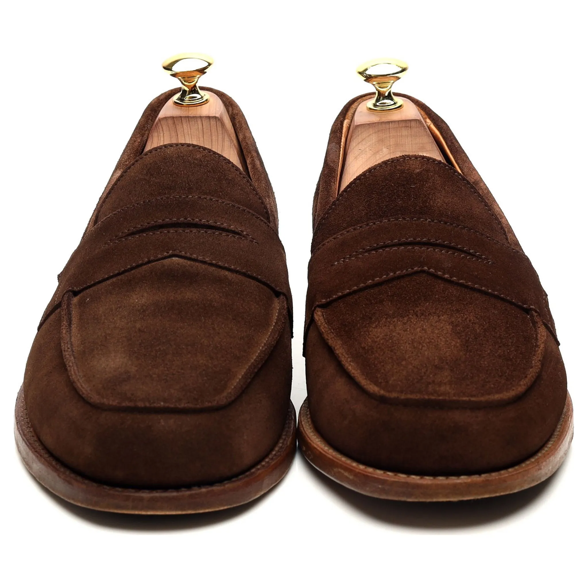 'Madrid' Dark Brown Suede Loafers UK 8 F