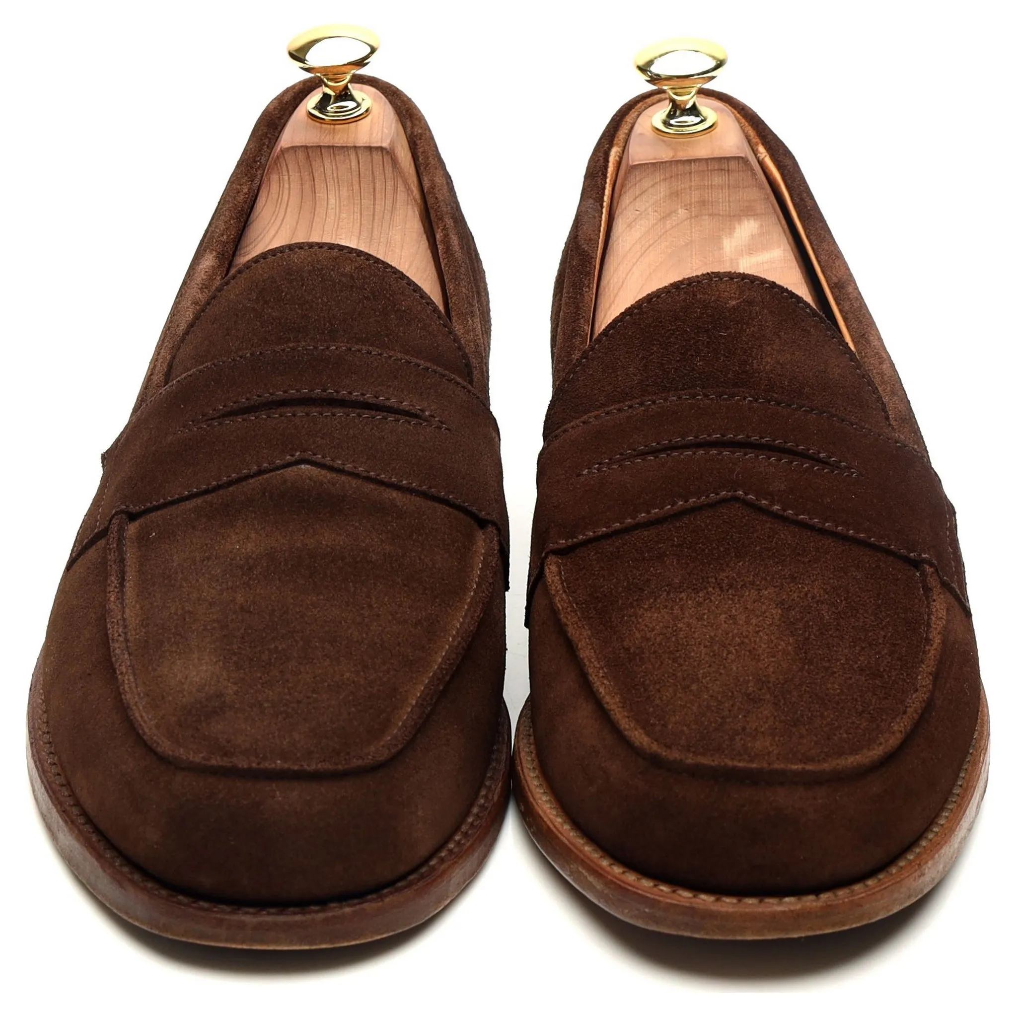 'Madrid' Dark Brown Suede Loafers UK 8 F