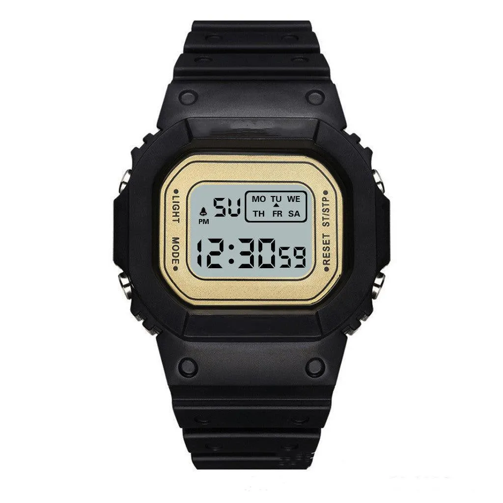 Matcha Green Student Youth Outdoor Sports Waterproof Multifunctional LED Electronic Watch