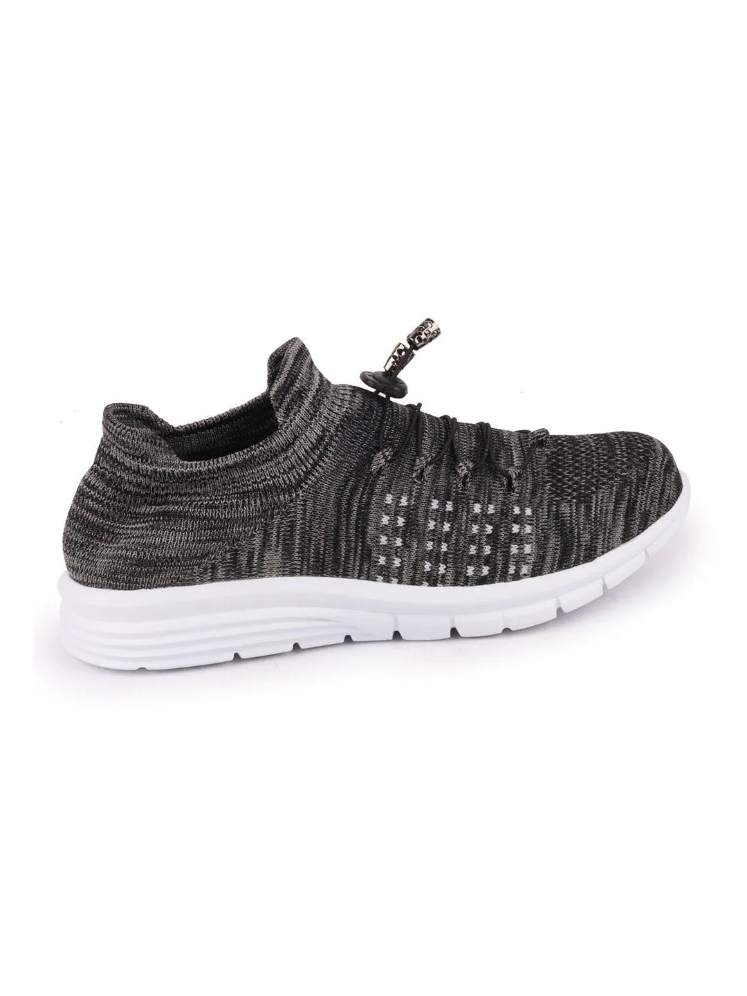 Men Grey Sports Lace-Up Outdoor Running Shoes