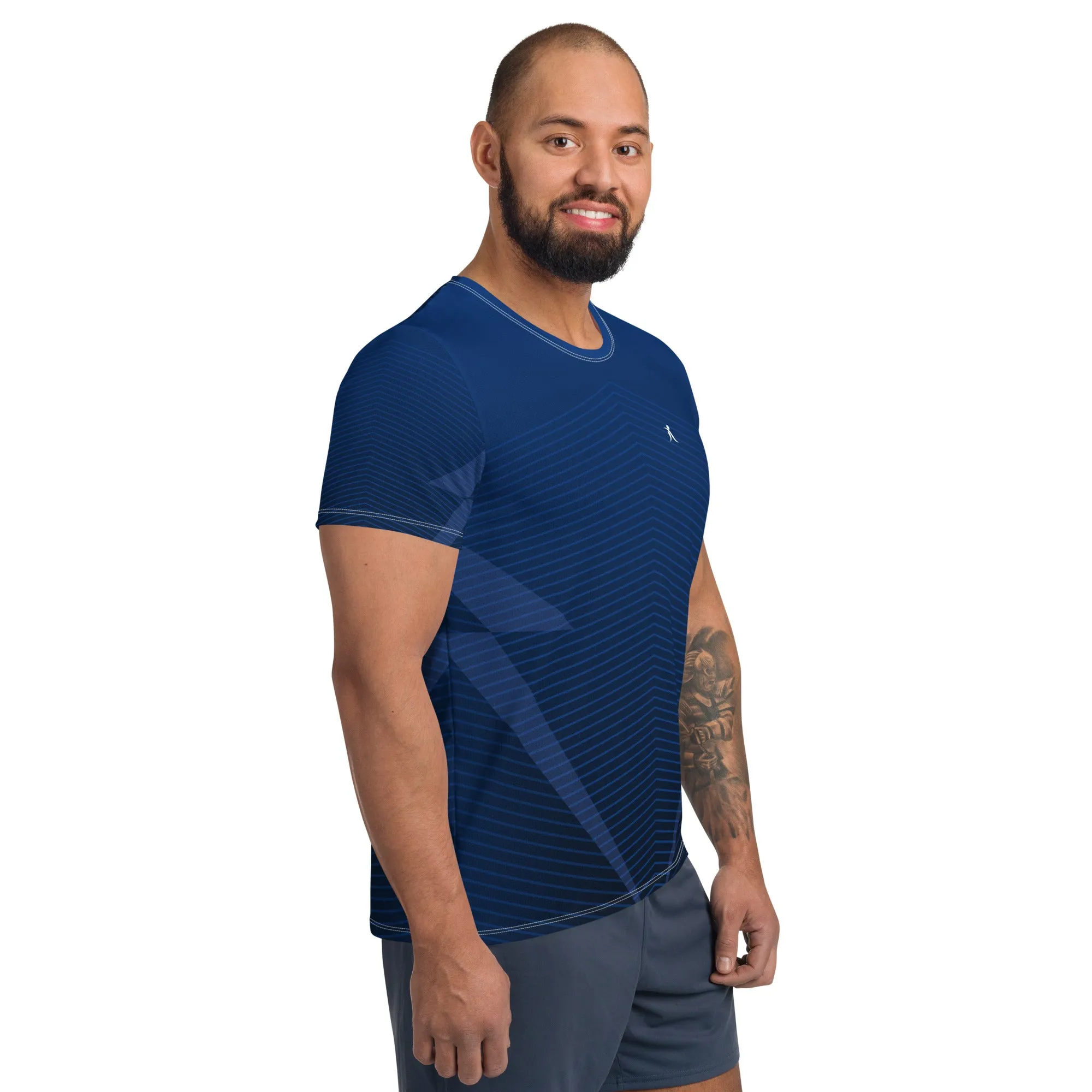 Men's Blue Lines Athletic T-shirt