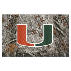 Miami Hurricanes Rubber Scraper Door Mat Camo