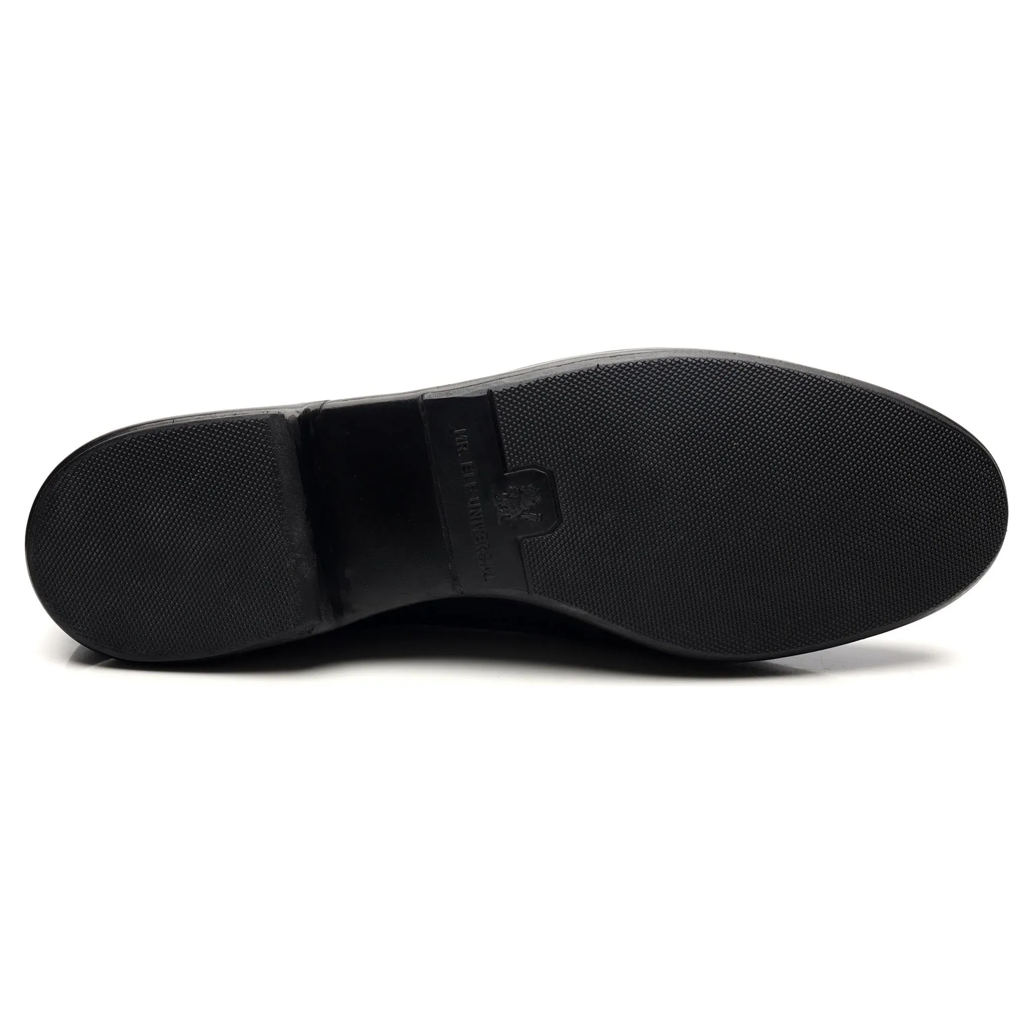 'Mr. Casual' Black Leather Slip On Belgian Loafers UK 10 US 11