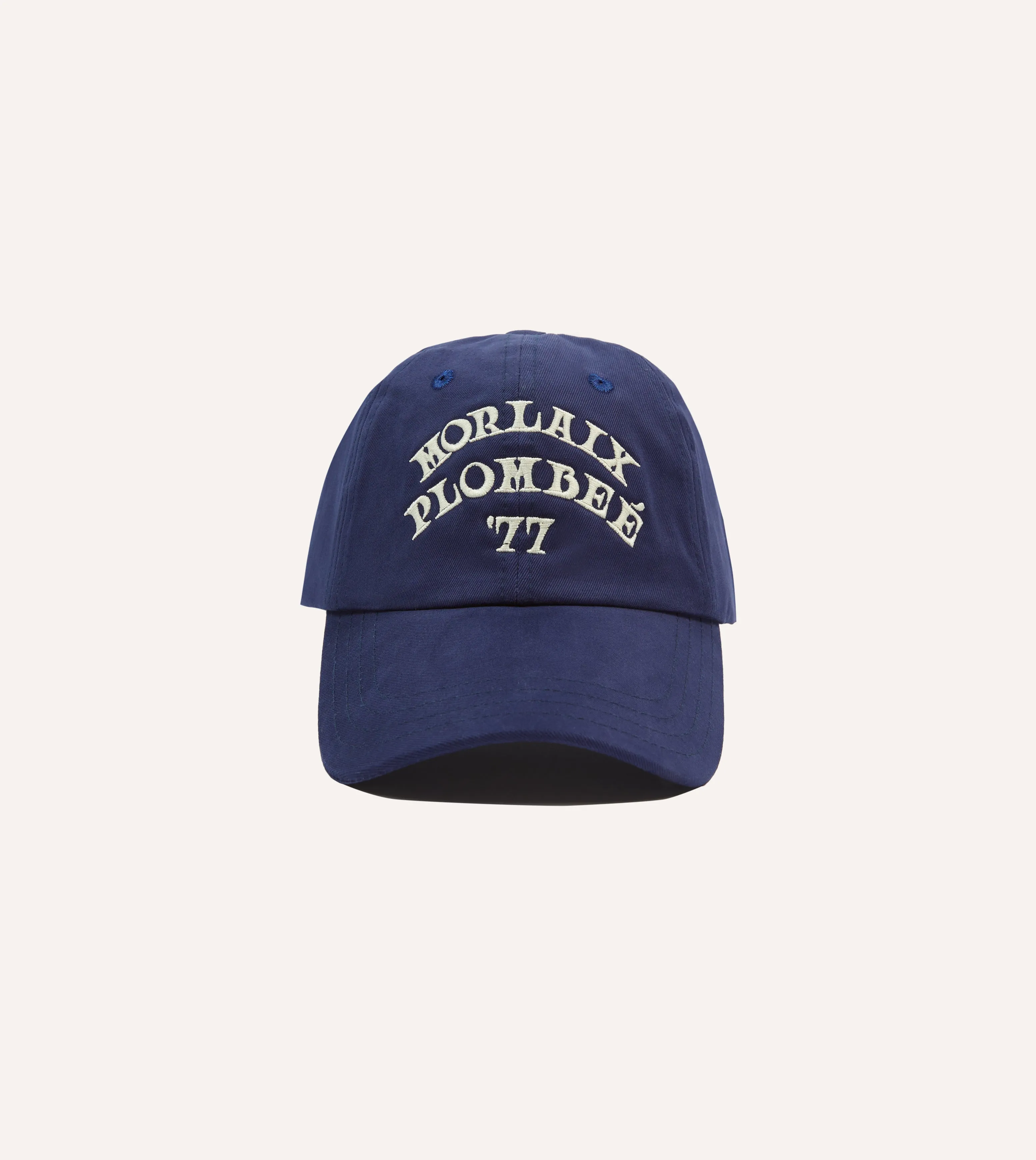 Navy Morlaix Plombeé '77 Cotton Twill Baseball Cap