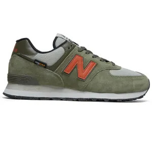 New Balance 574 Shoes - Dark Olive/Infield Clay/Black