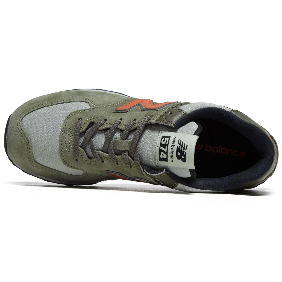 New Balance 574 Shoes - Dark Olive/Infield Clay/Black