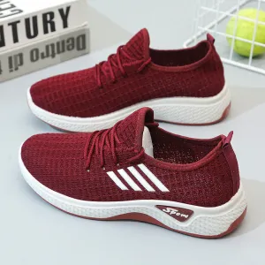 New Breathable Flying Woven Women Comfortable Casual Shoes Women Sports Shoes Running Leisure