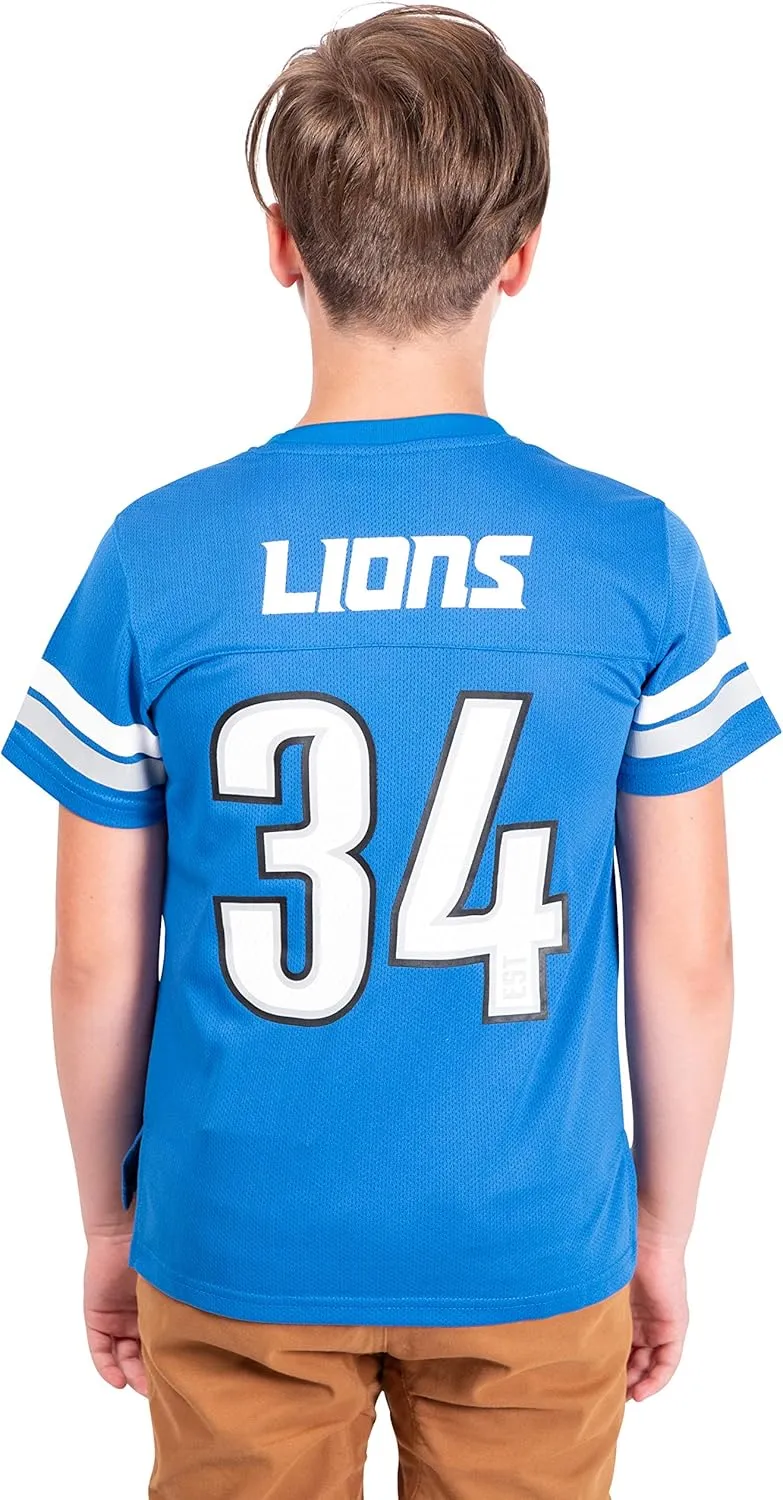 NFL Official Youth Super Soft Game Day Mesh Jersey Shirt|Detroit Lions