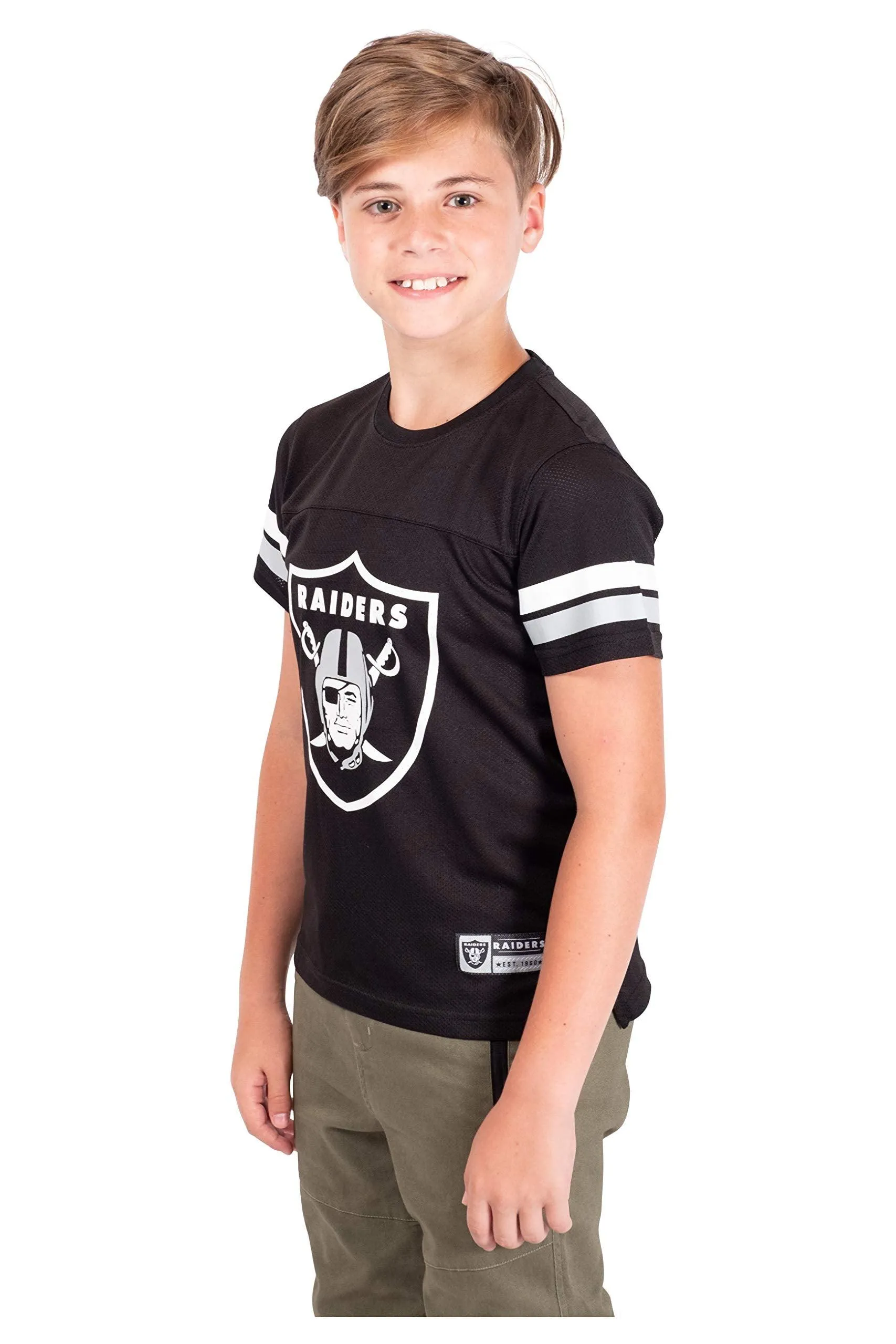 NFL Official Youth Super Soft Game Day Mesh Jersey Shirt|Las Vegas Raiders