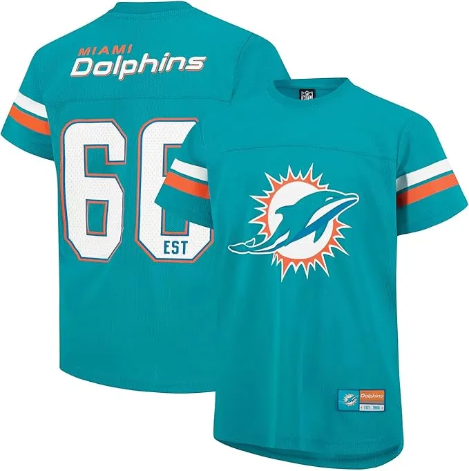 NFL Official Youth Super Soft Game Day Mesh Jersey Shirt|Miami Dolphins