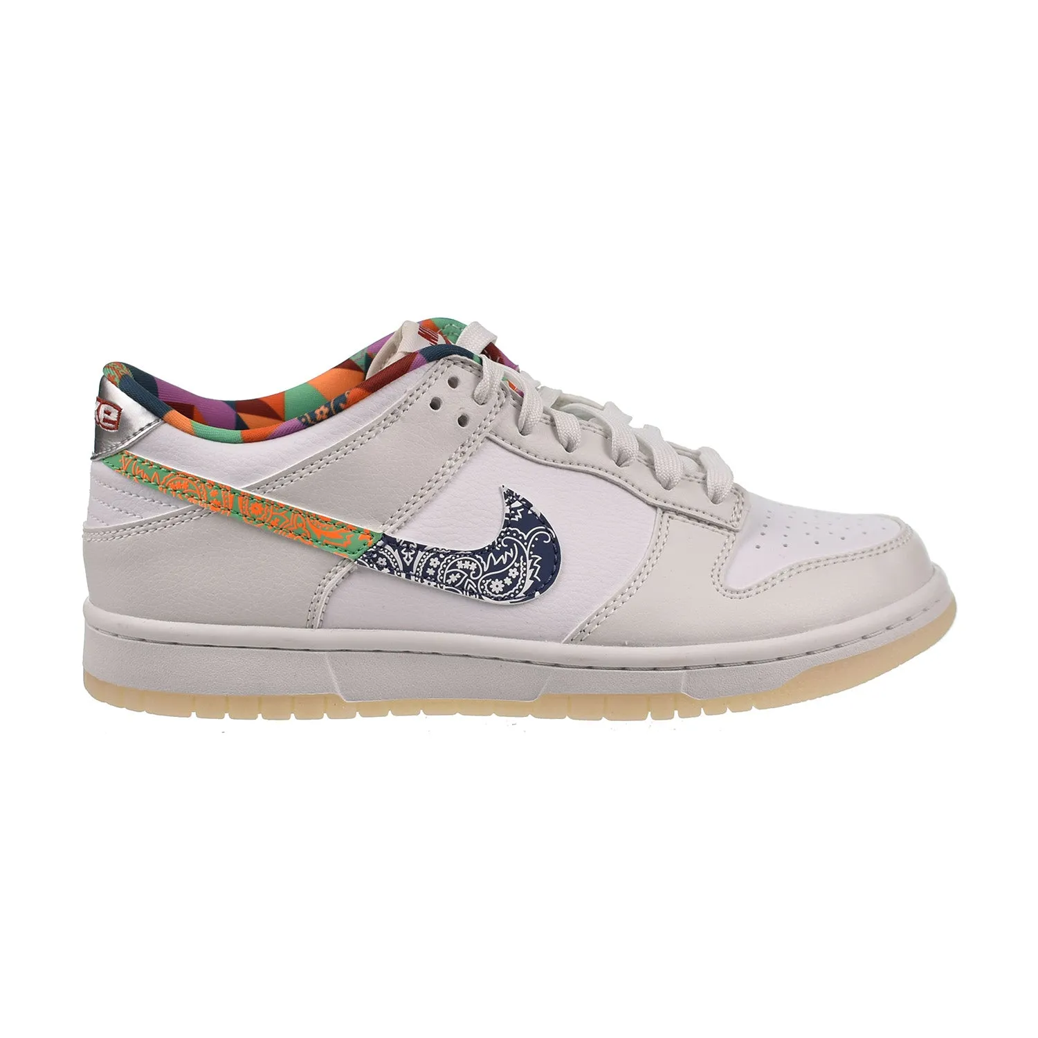 Nike Dunk Low (GS) Big Kids' Shoes White-Multi-Color Paisley