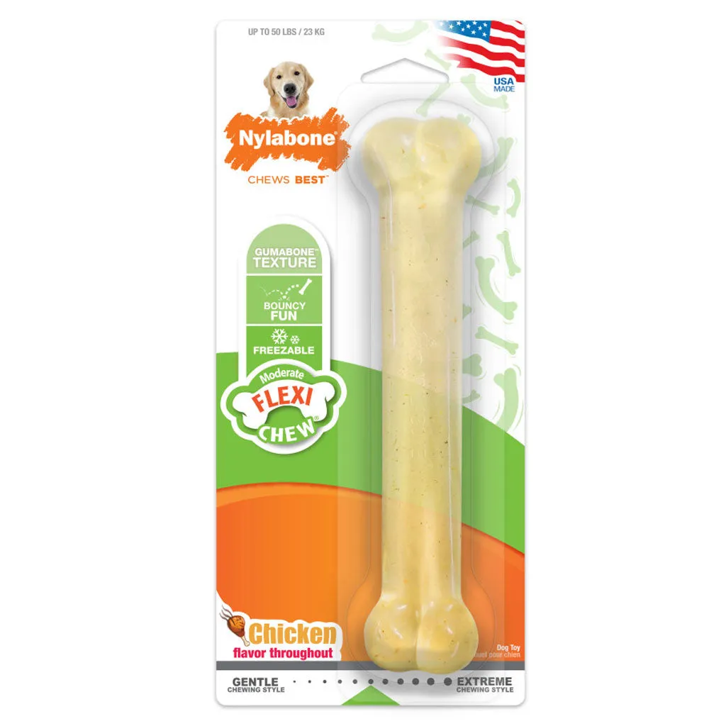 Nylabone Moderate Flexi Chew Chicken Flavor Dog Toy