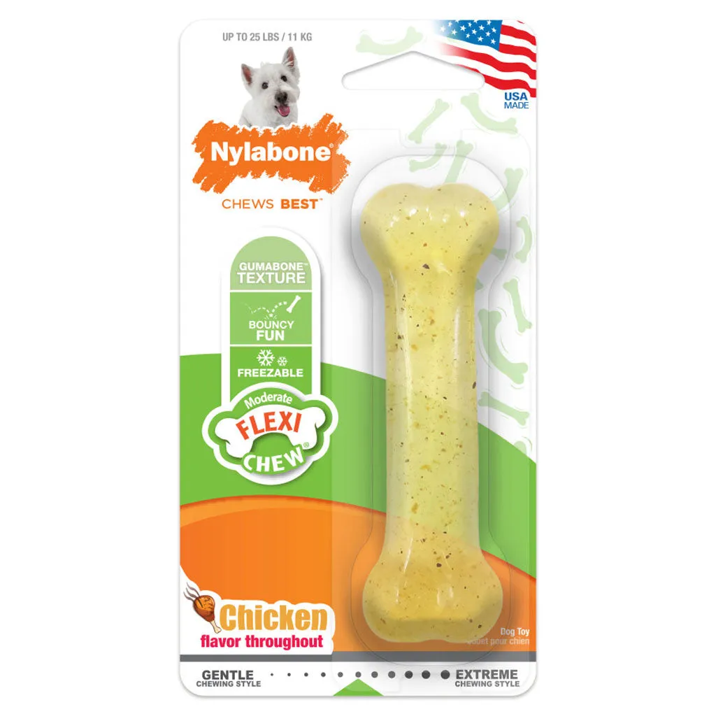 Nylabone Moderate Flexi Chew Chicken Flavor Dog Toy