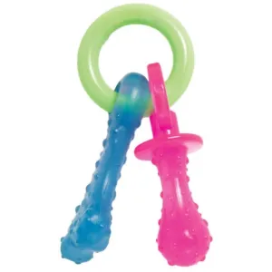 Nylabone Puppy Pacifier Teething Chew Bacon Flavored Dog Toy, Small/Regular