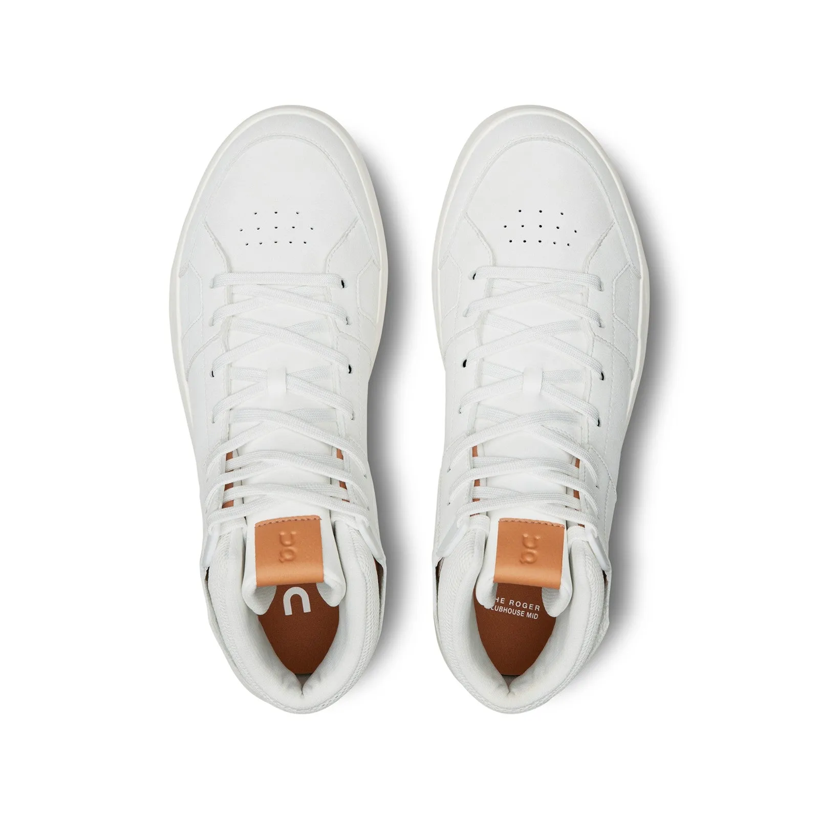 On Running THE ROGER Clubhouse Mid (White/Sandstone) Men Shoes 3MD11142765