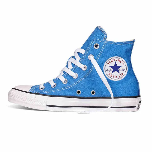 Original Converse all star shoes Sky blue high unisex sneakers canvas shoes for unisex High Skateboarding Shoes