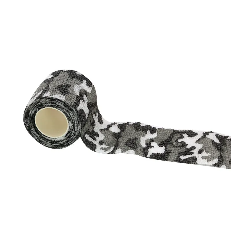 Outdoor Camo Stretch Bandage Camouflage Tape Cling Camouflage Self-adhesive Bandage Non-Slip Sweat-Absorbent Slingshot Accessories Non-Woven Tape