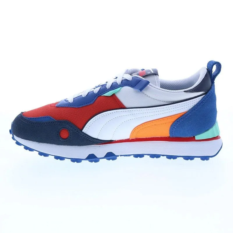 Puma Men's Rider FV Future Vintage Shoes - Blue / Burnt Red